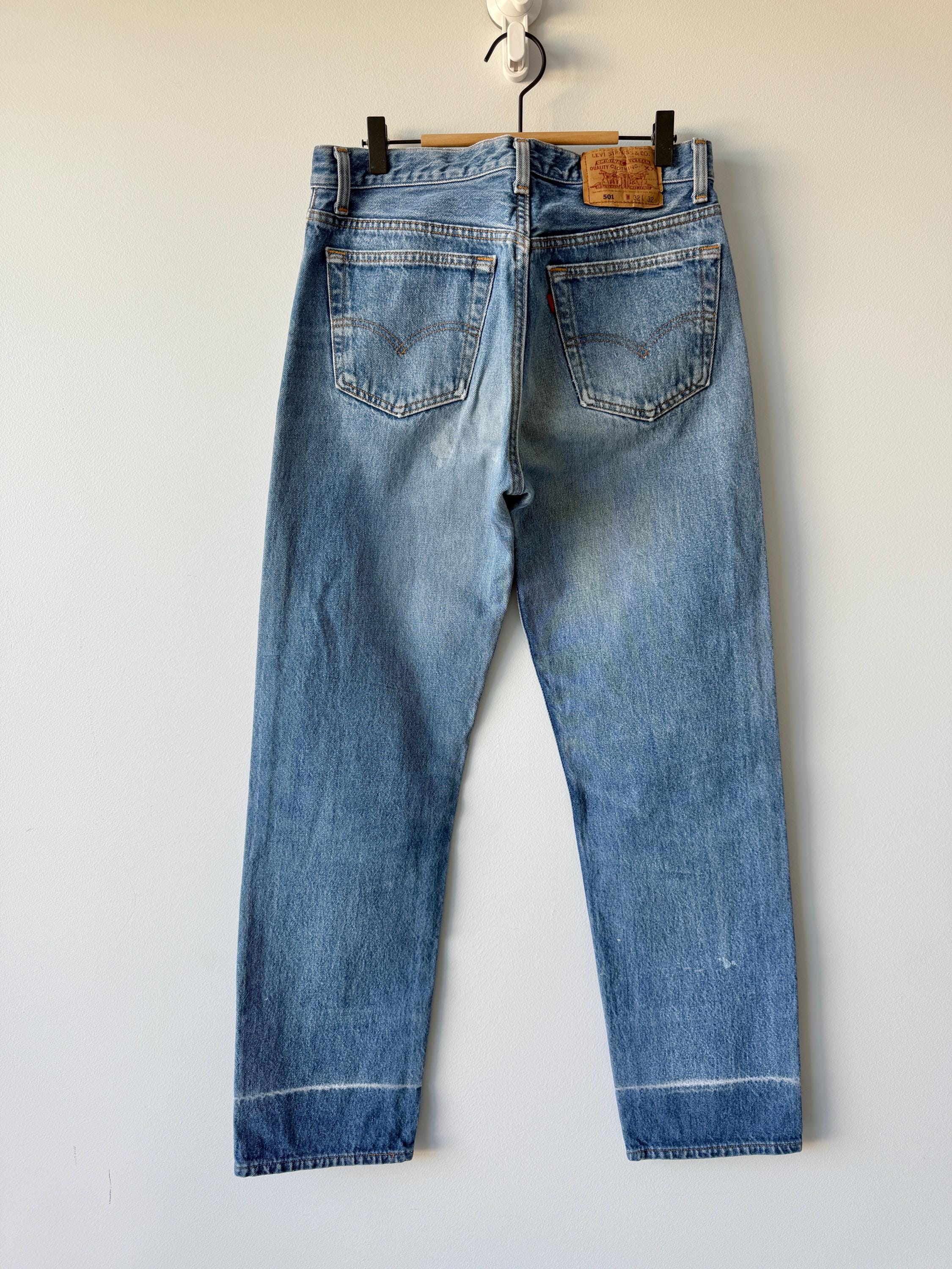 W30 L31 Levis 501 vintage 29-30” measured waist raw blue made in USA 90s