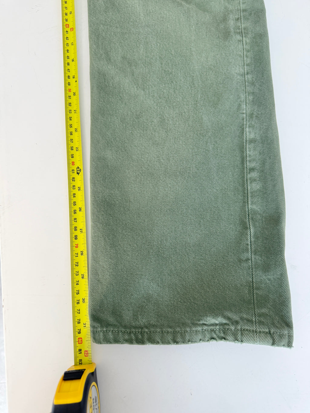 W35 L31 vintage Levis 501 34-35” measured dark green denim 90s USA 501s