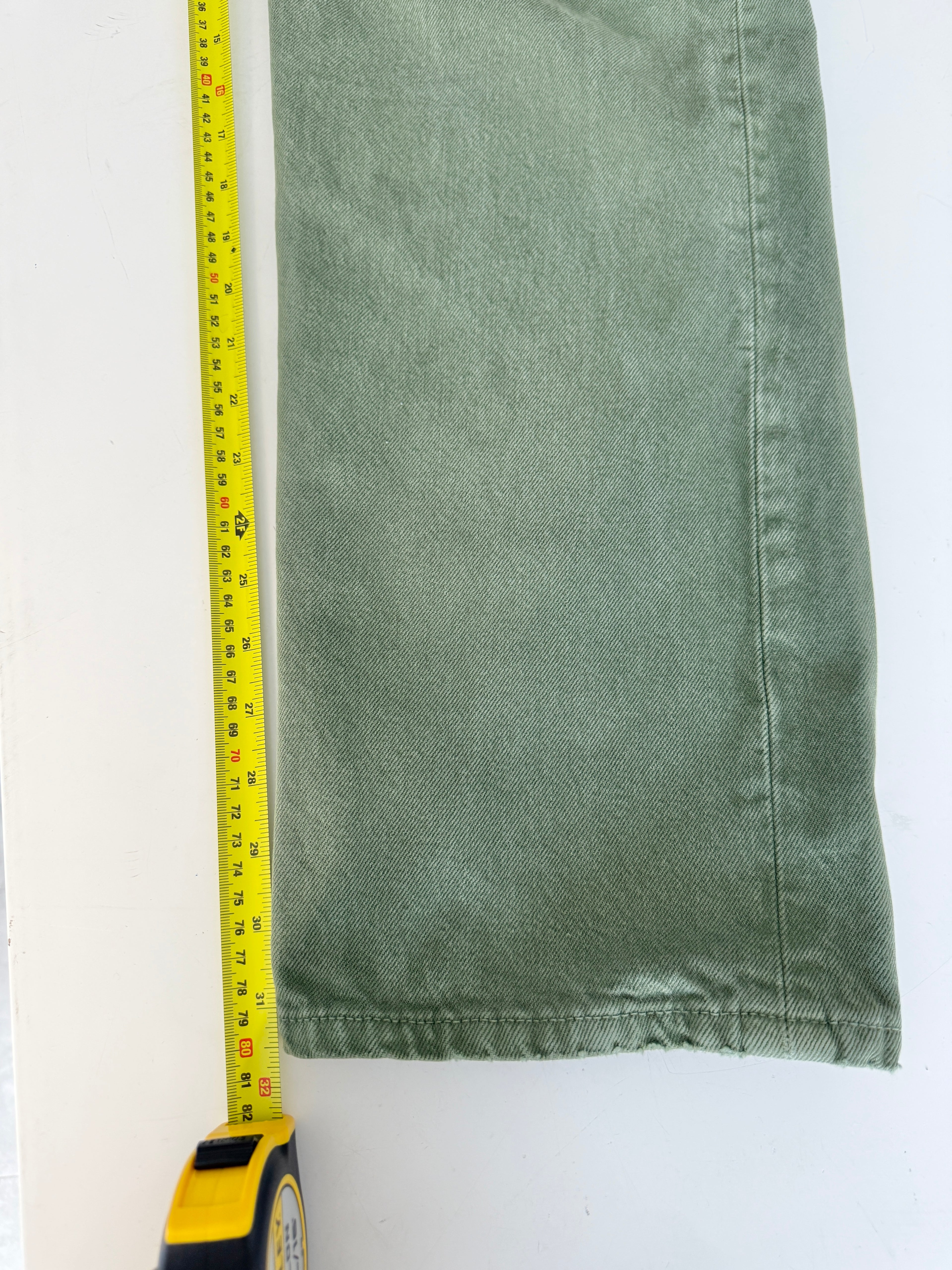 W35 L31 vintage Levis 501 34-35” measured dark green denim 90s USA 501s