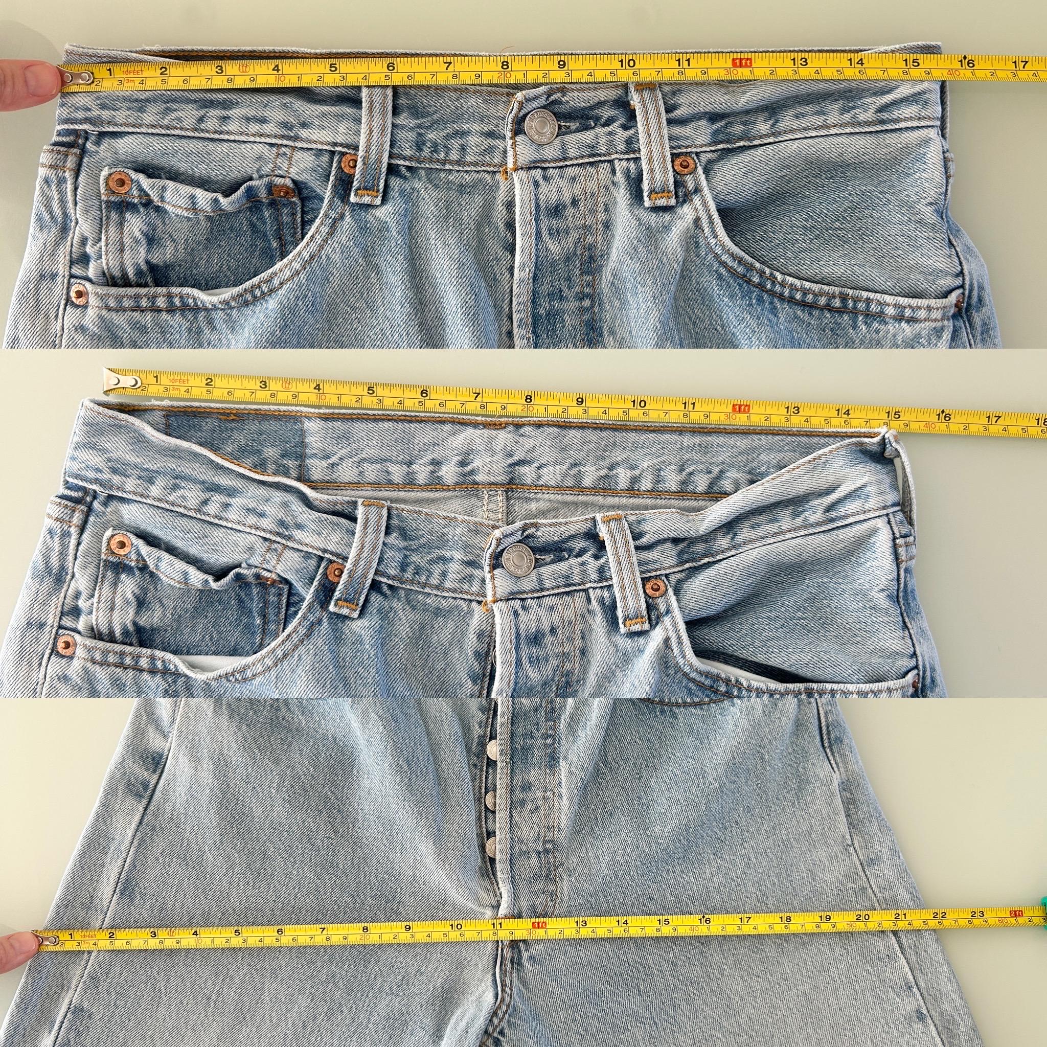 Levis 501 vintage w30 L33 Levi’s light blue fade straight leg USA 90s Levi’s 501 vintage 501  30”29” waist