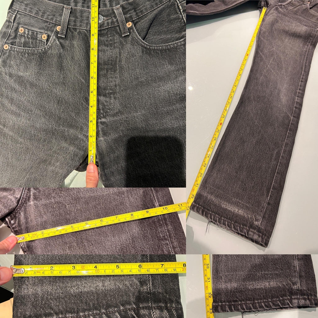 Levis 501 vintage w25 L32 Levi’s faded black denim straight leg Levi’s 501 90s vintage 501  (24”/25”
