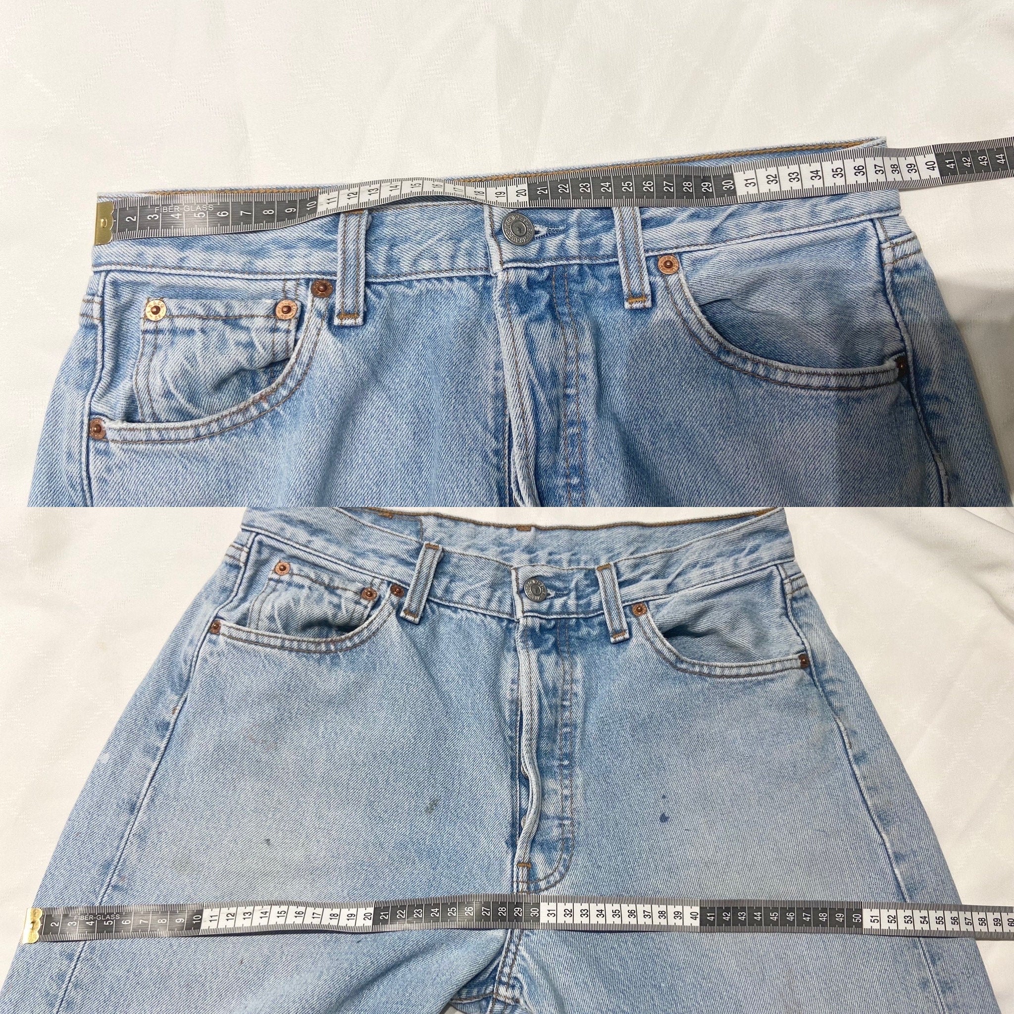 Vintage Levi’s 501 w29 L33 made in 1998  stone Wash paint distressed faded vintage 501s