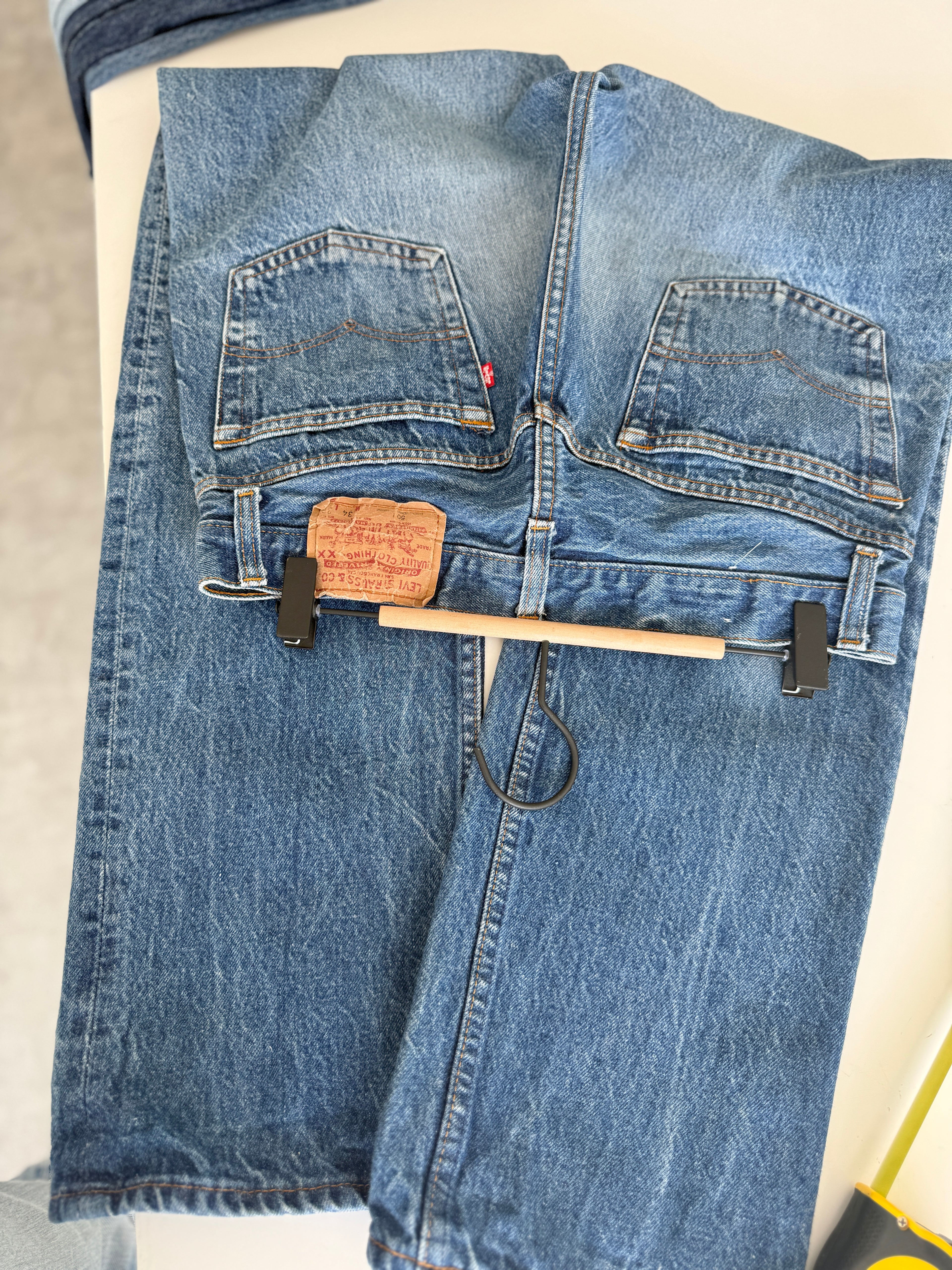 W30 L32 vintage Levis 501 29-30” measured dark blue faded blue 80s denim Levi’s 501s USA