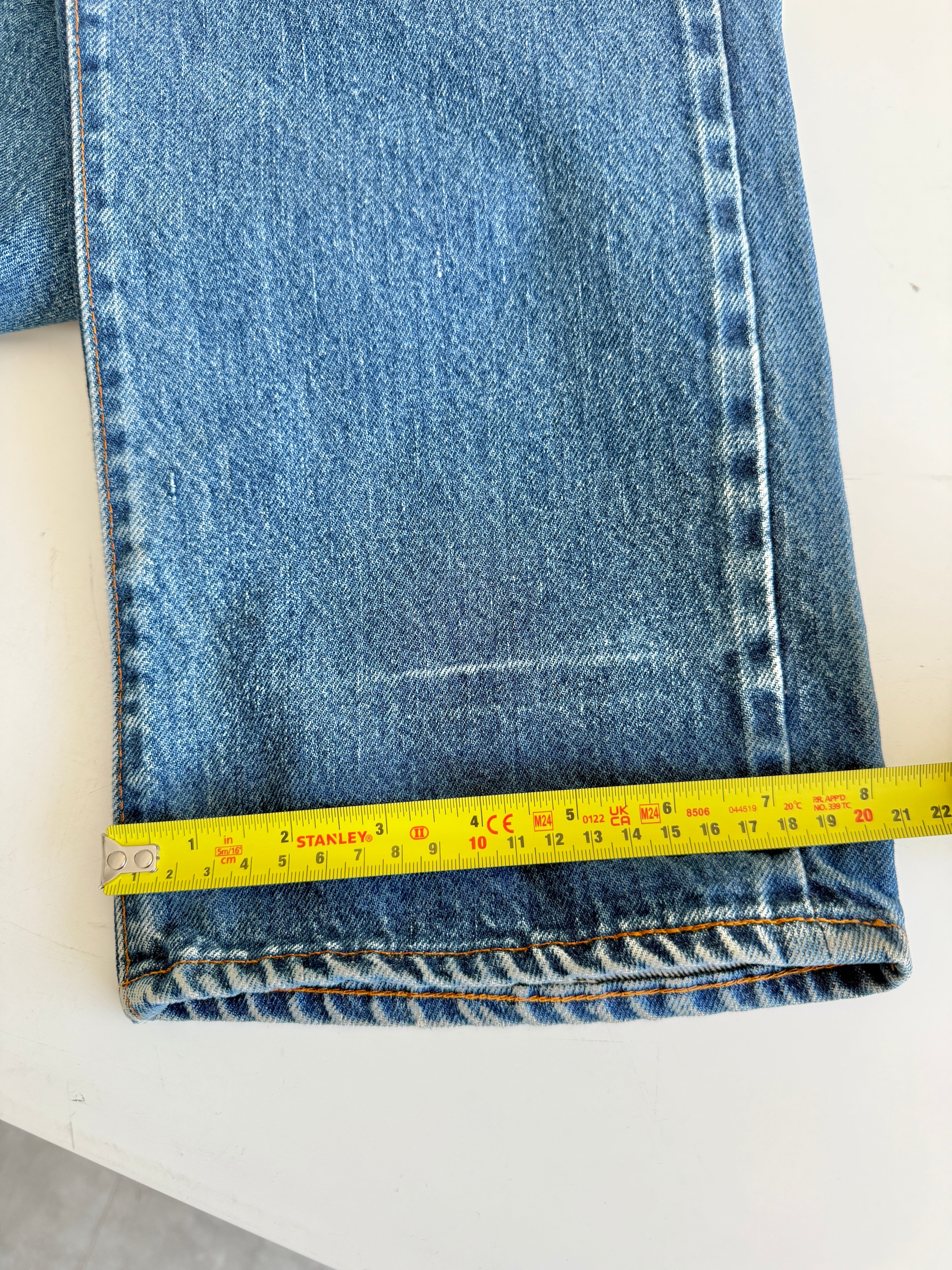 Soft W29 L36 vintage Levis 501 28-29” measured selvedge red line USA dark faded blue made in 80s