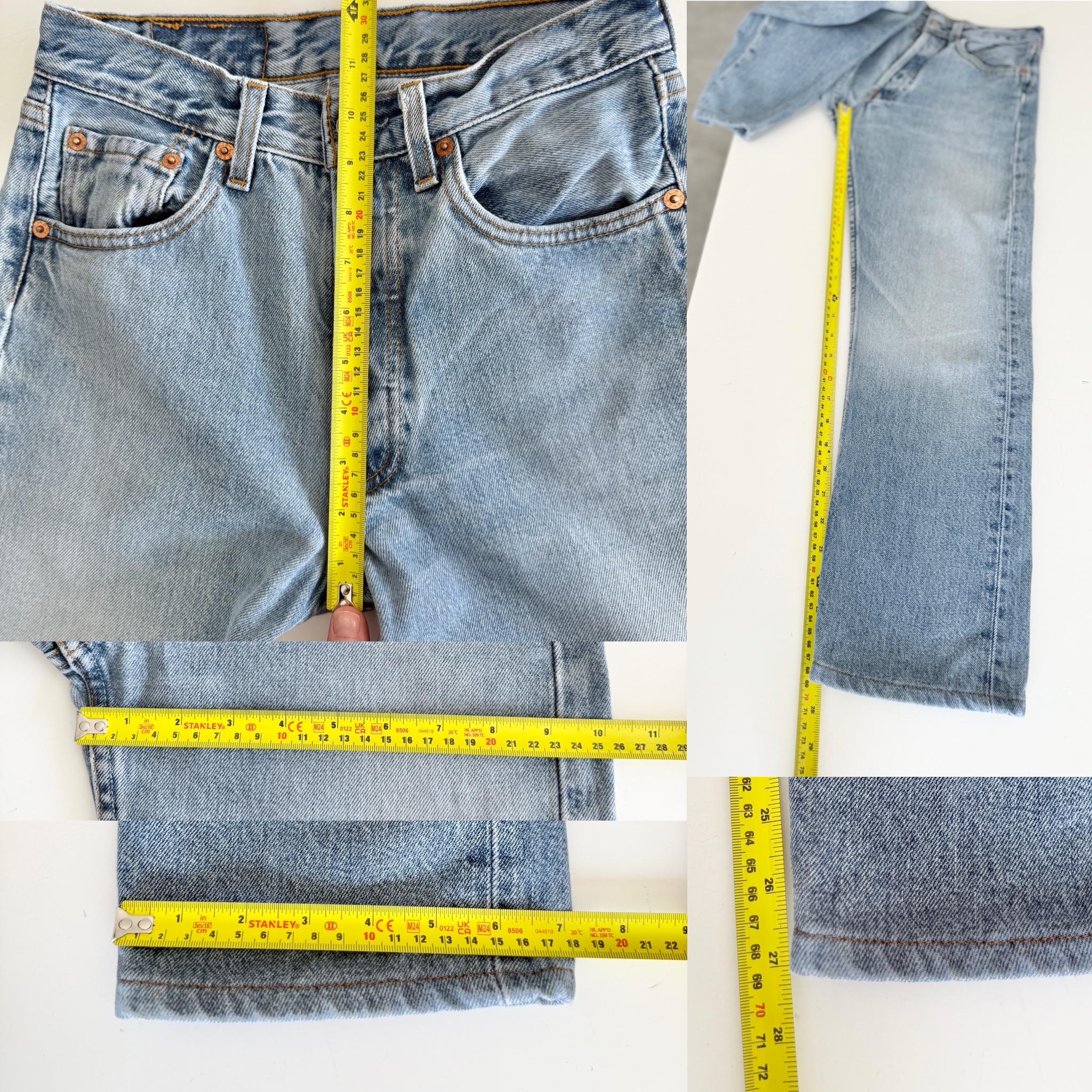 W25 L27 Levis 501 vintage 24-25” measured waist medium blue 90s made in France