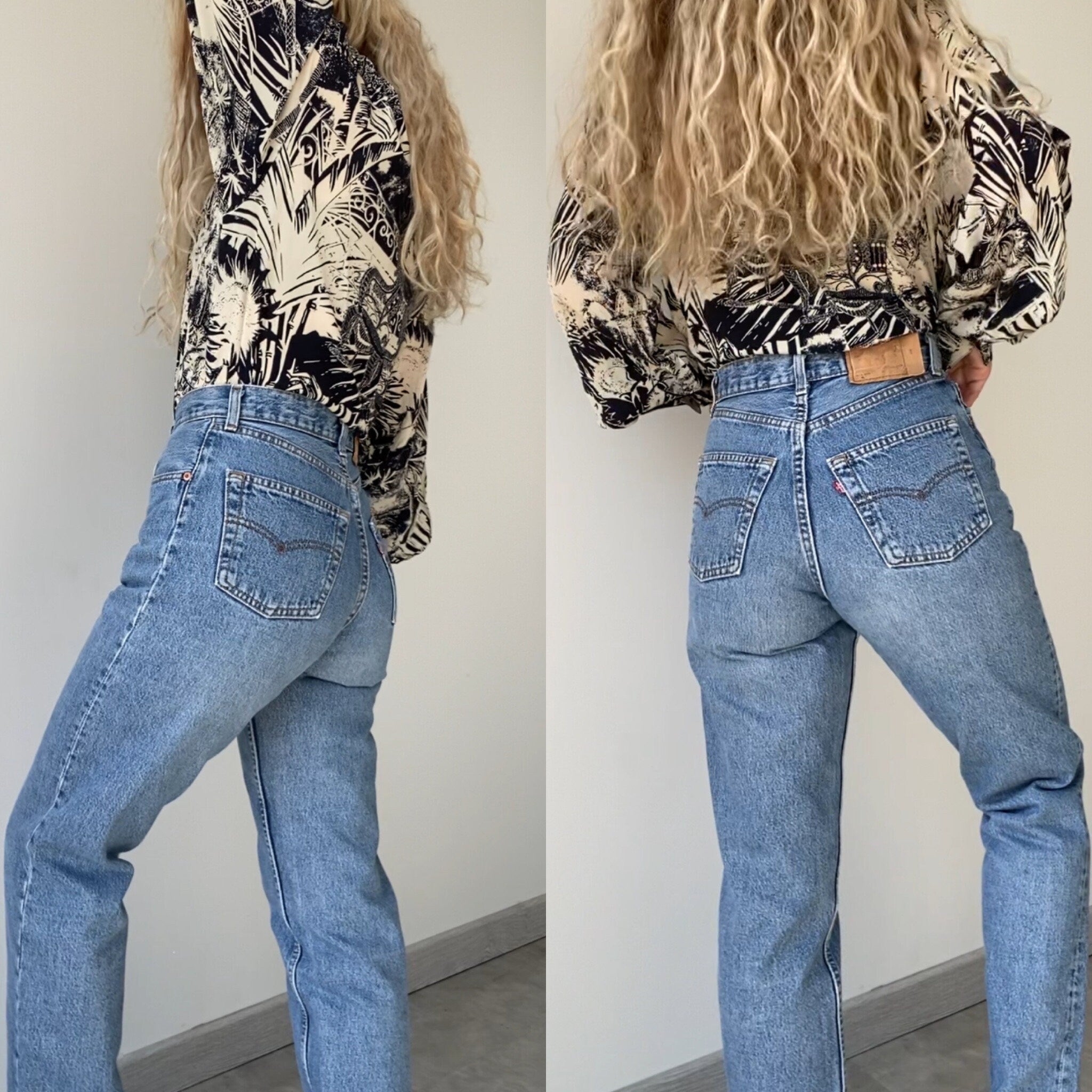 Vintage Levi’s 901  w26” L28” made in USA  Faded medium blue denim