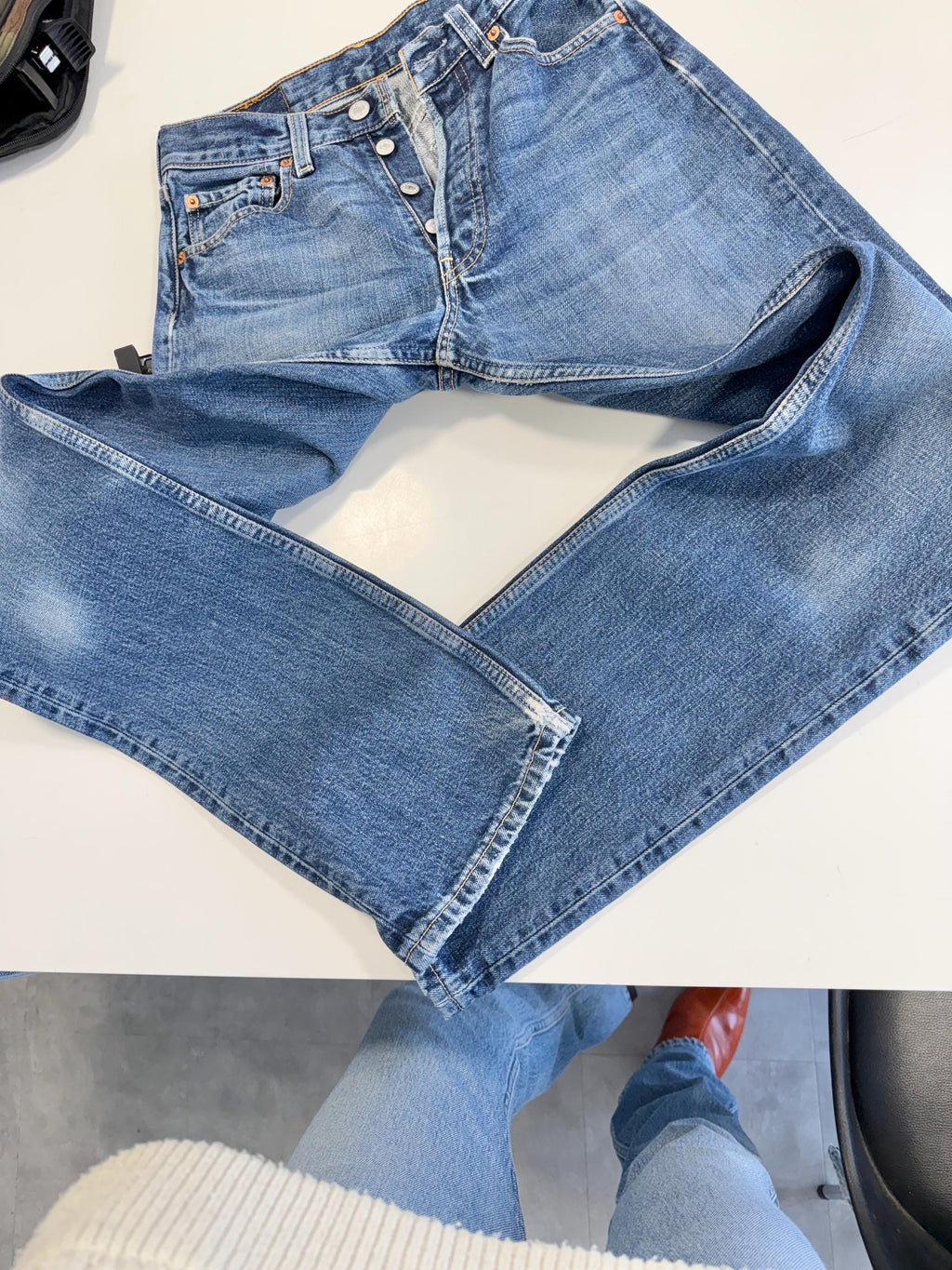 Levis 501 vintage w25 L30 dark faded blue 501s straight leg jeans 501 24”/25” waist