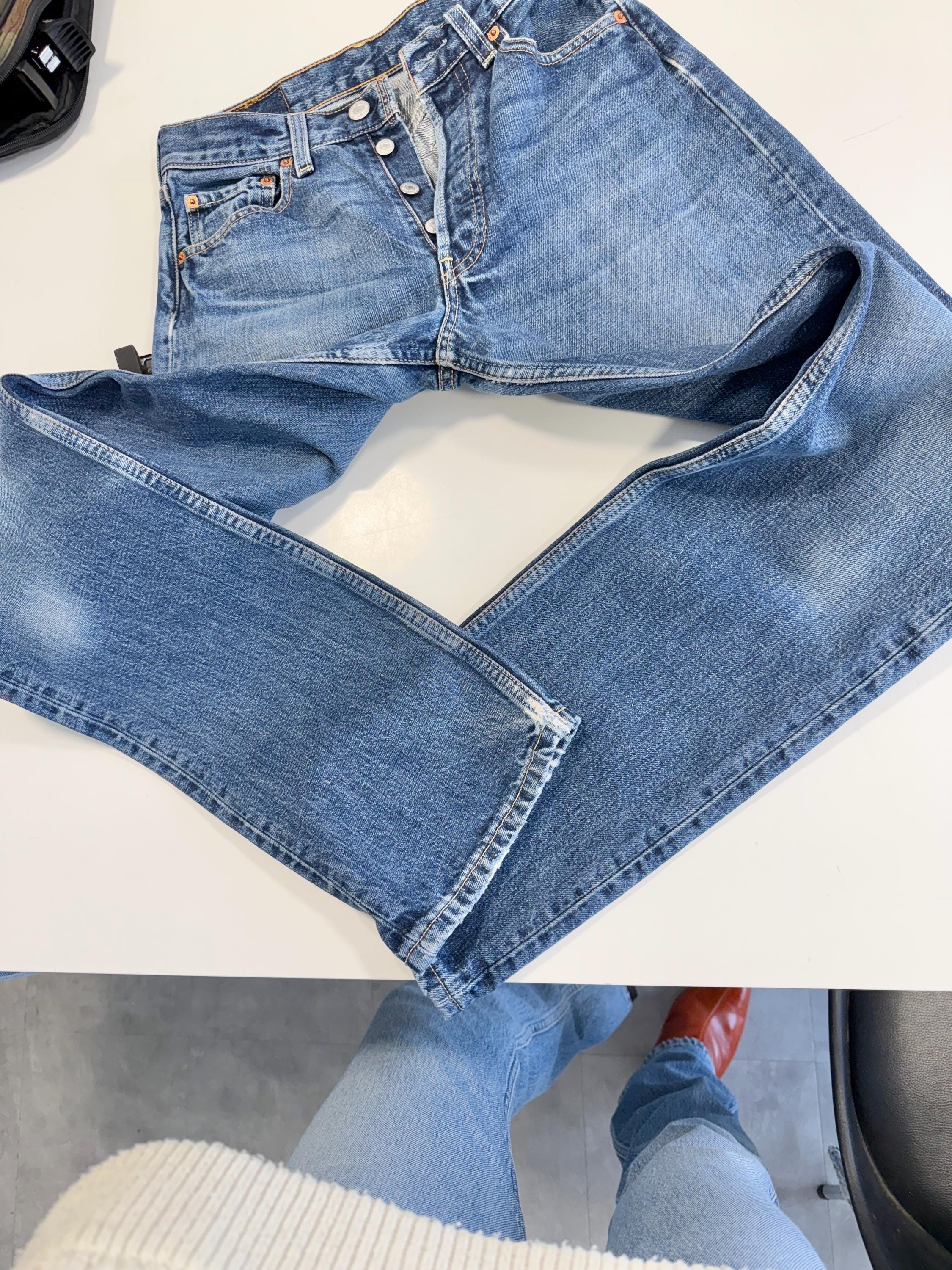 Levis 501 vintage w25 L30 dark faded blue 501s straight leg jeans 501 24”/25” waist