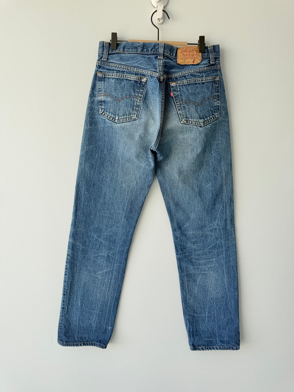 W30 L32 vintage Levis 501 29-30” measured dark blue faded blue 80s denim Levi’s 501s USA