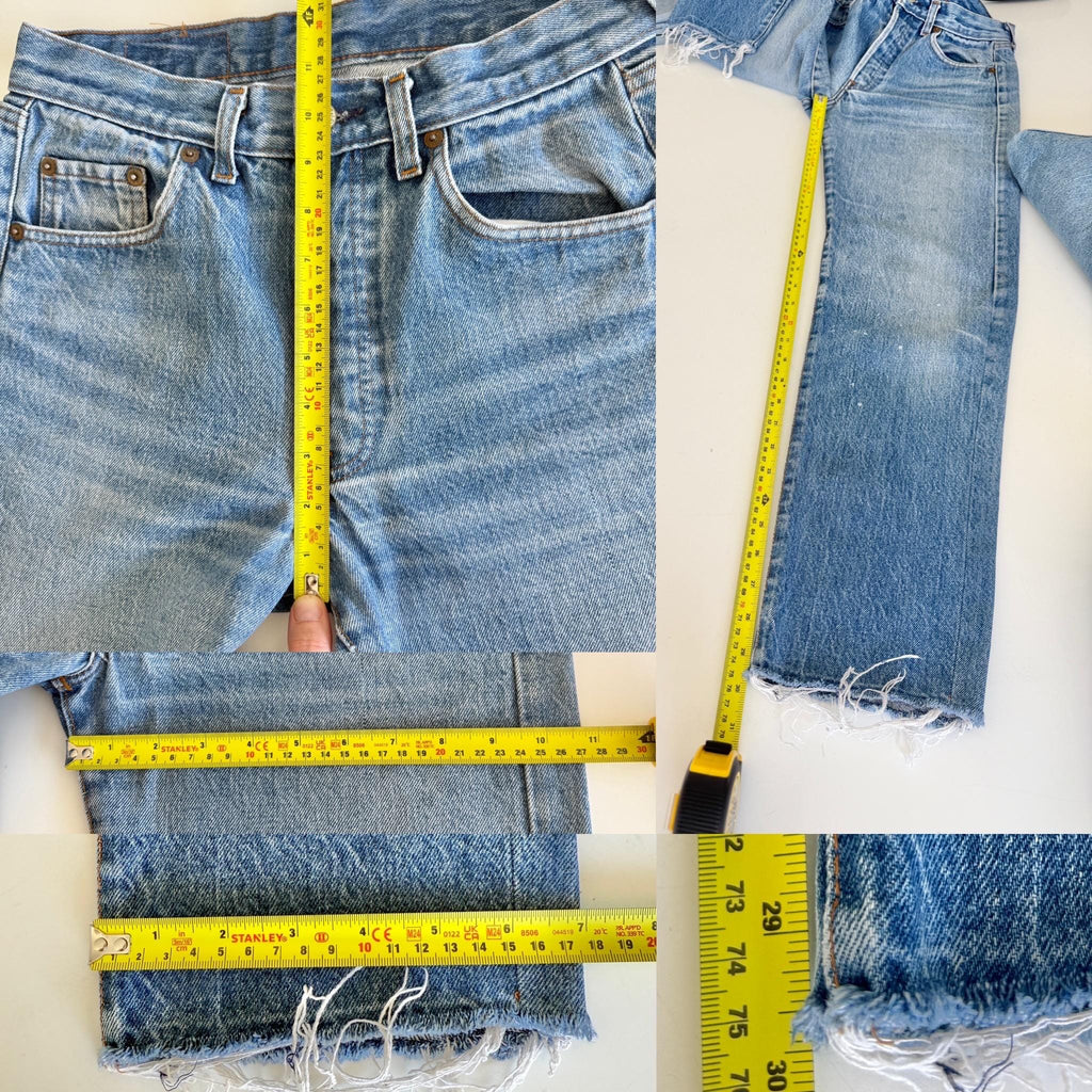 W27 L29 Levis 501 vintage 26-27” measured waist dark faded made blue made in 80s