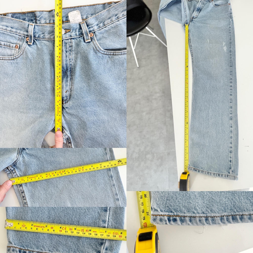 Levis 505 vintage w28/29 L31 light blue 505s made in Columbia straight leg jeans 501 28”/29” waist hols