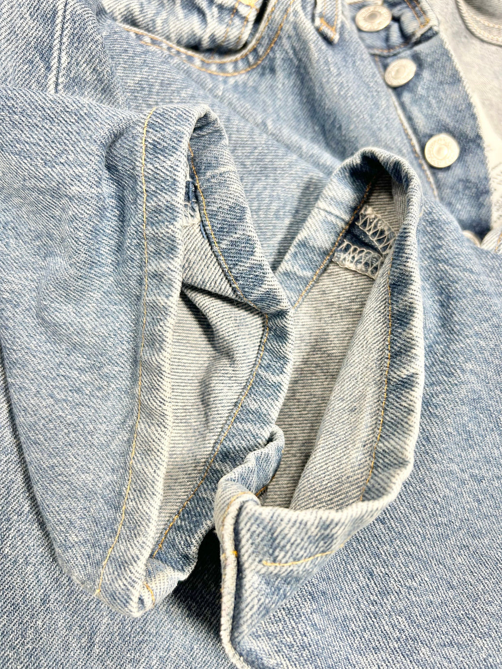 Levis 501 jeans w23 L27 medium blue denim faded blue wash light blue 501 vintage 501s
