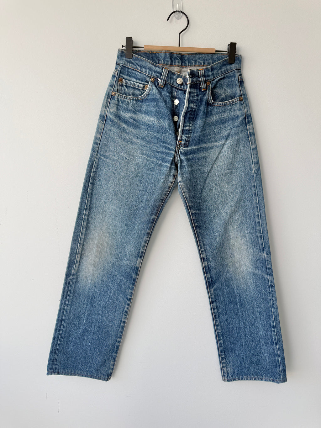 W26 L28 vintage Levis 501 dark blue 25/26” measured waist 501s 80s