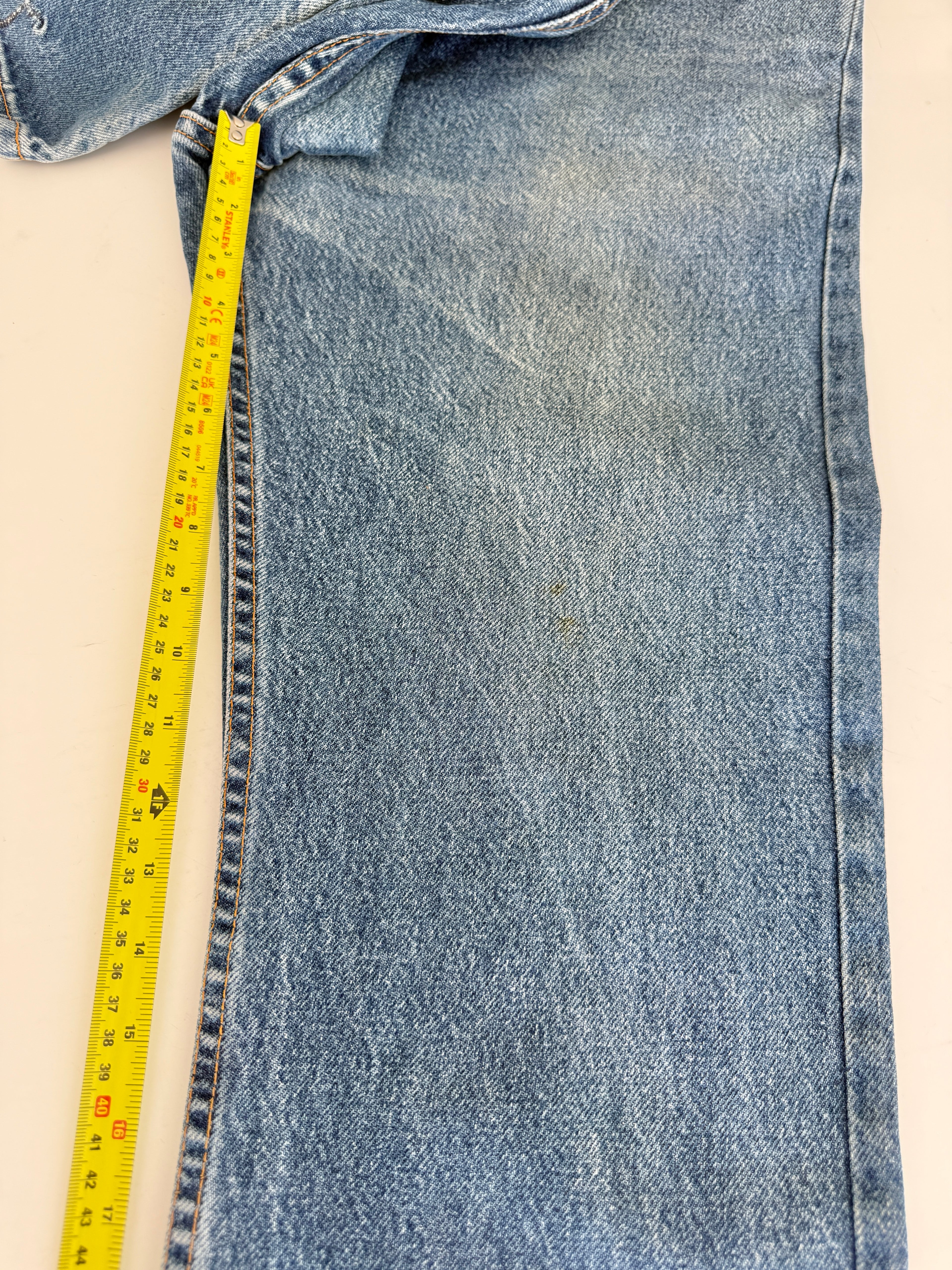W34 L29 vintage Levis 505 32/34” measured waist dark faded USA 90s 505s