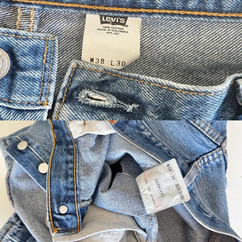 W36 L27 Levis 501 vintage 35-36” measured waist made in Y2K