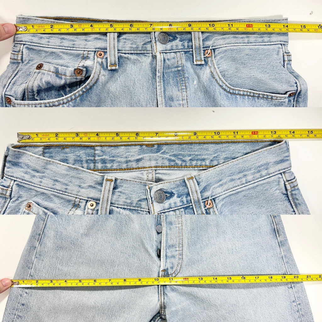 Levis 501 vintage w28 L31 Levi’s light blue faded stonewash straight leg 90s Levi’s USA 501 vintage Levi’s available