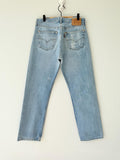 W31 L30 Levis 501 vintage 31” measured waist faded blue 90s made in USA hol