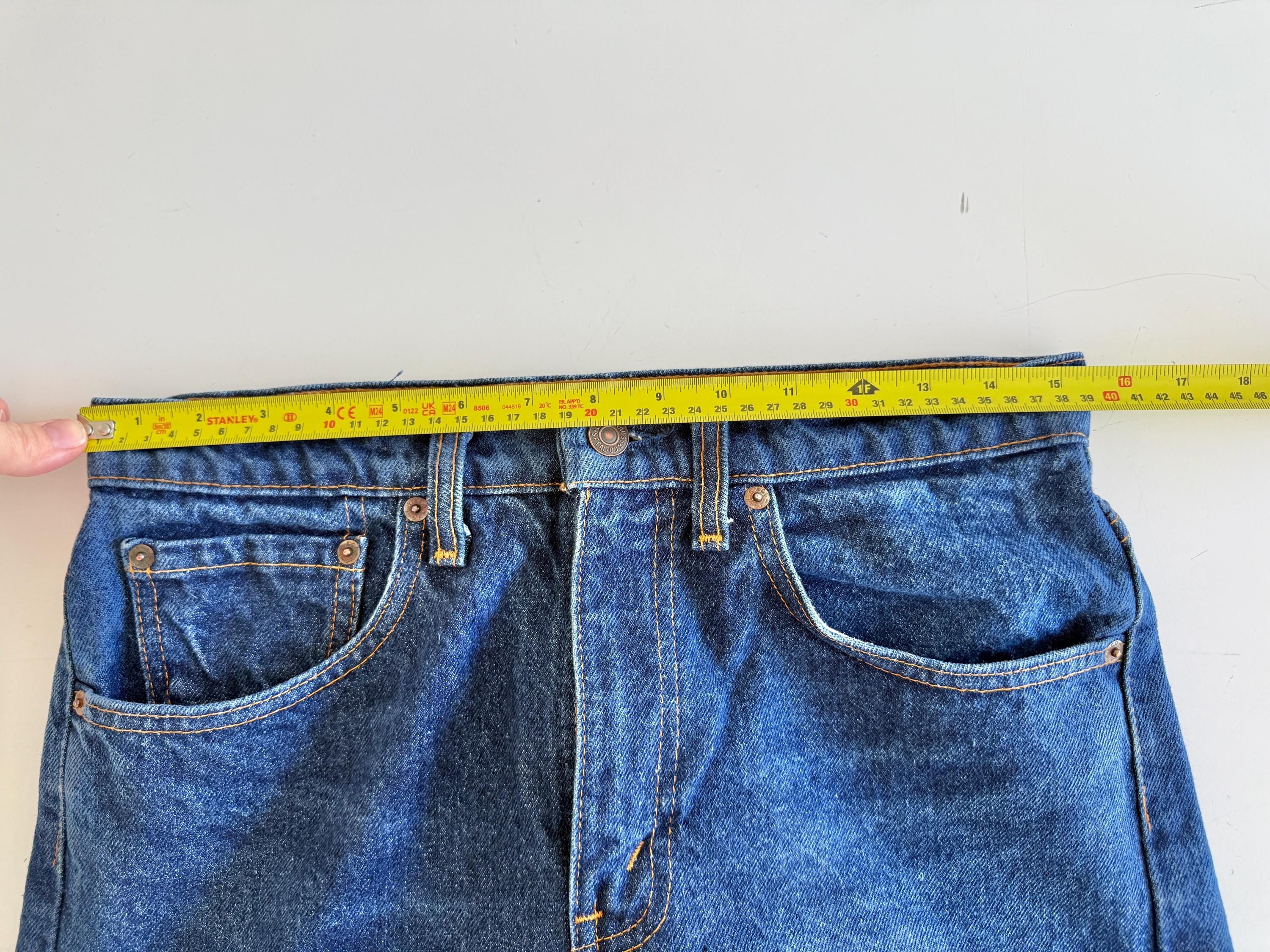 W30 L32 vintage Levis 505 29-30” measured waist raw blue denim made in early 90s