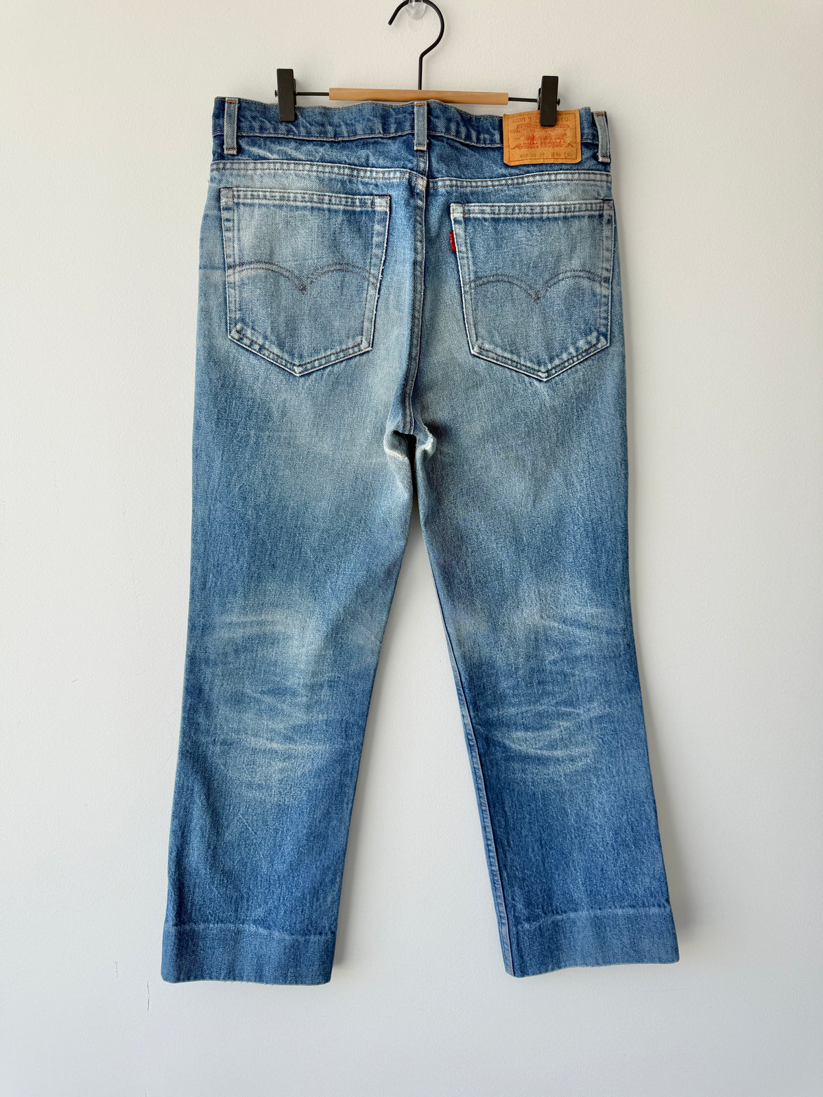 W34 L29 vintage Levis 603 33/34” measured waist dark blue faded whiskers  70s 603s