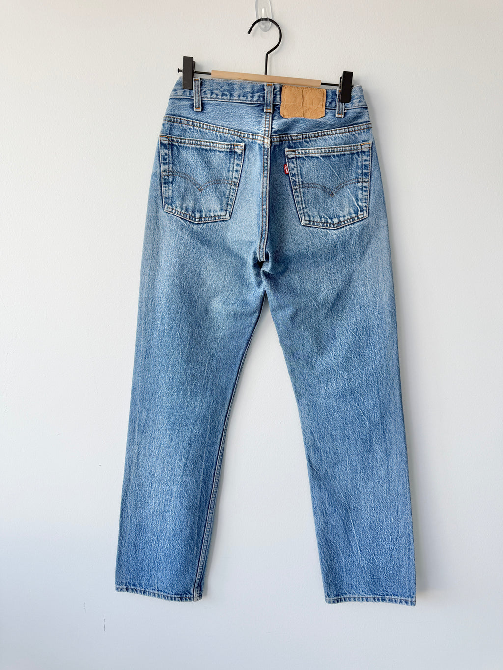 Re done denim W25 L30 vintage Levis 501 medium blue 23/25” measured waist 501s 80s USA