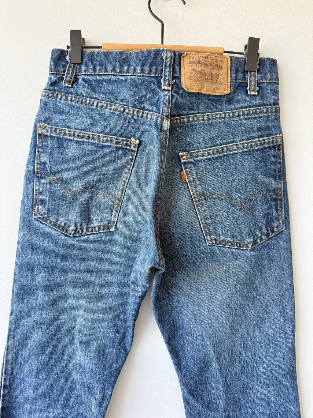 W29 L31 vintage Levis 517 28/29” measured waist dark faded USA 80s 517s