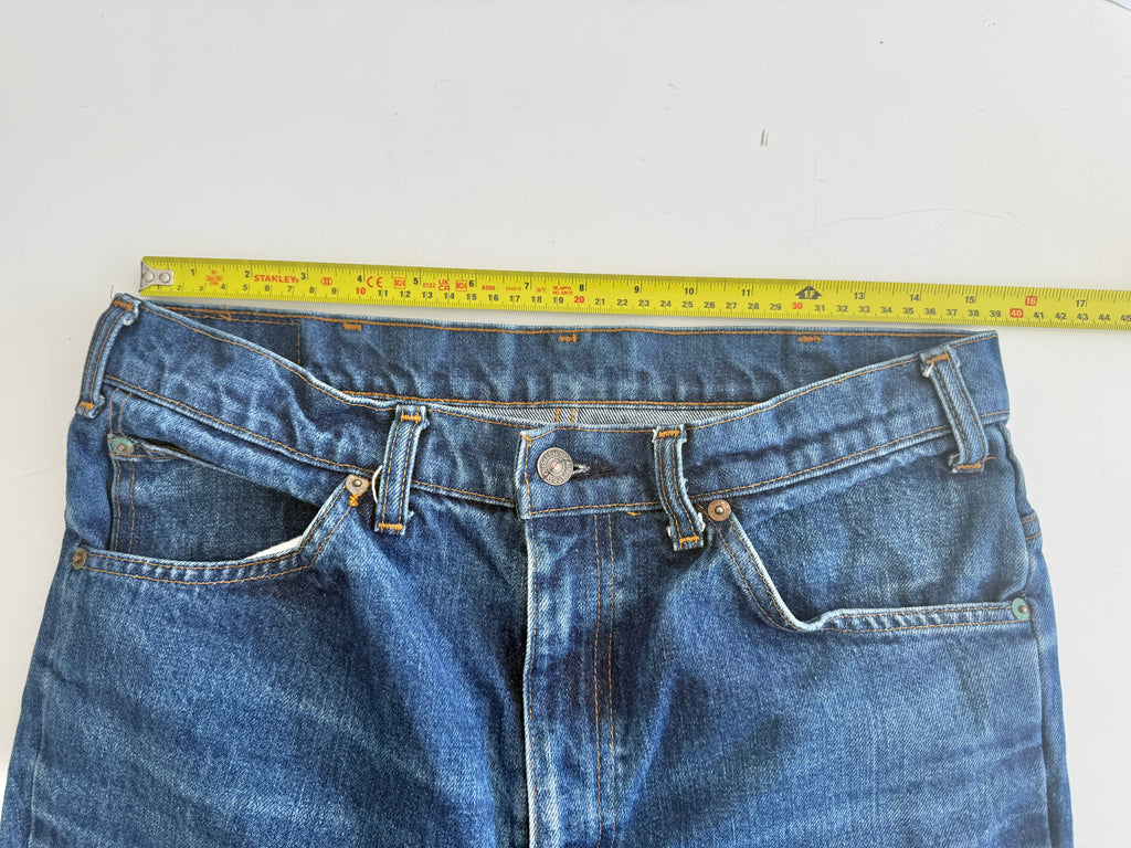 W31 L29 vintage Levis 630 30/31” measured waist dark faded blue 630s 80s   Orange tab