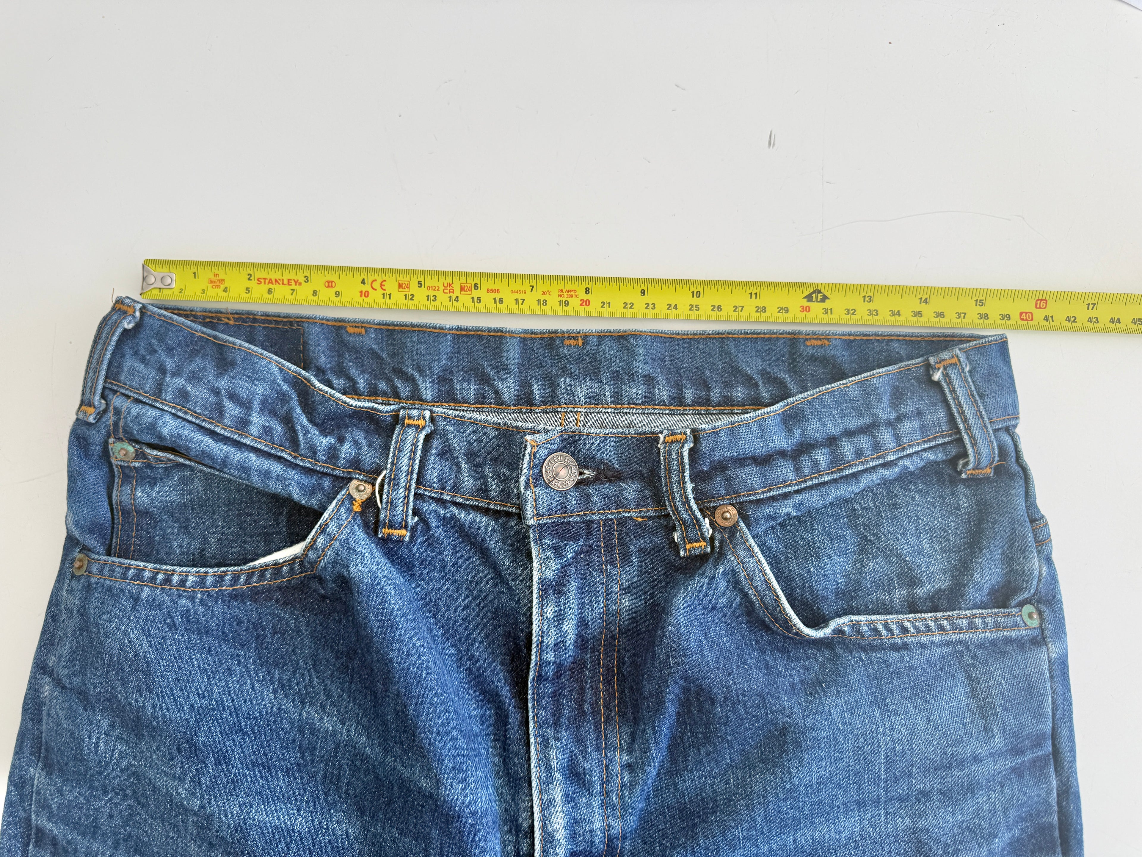 W31 L29 vintage Levis 630 30/31” measured waist dark faded blue 630s 80s   Orange tab