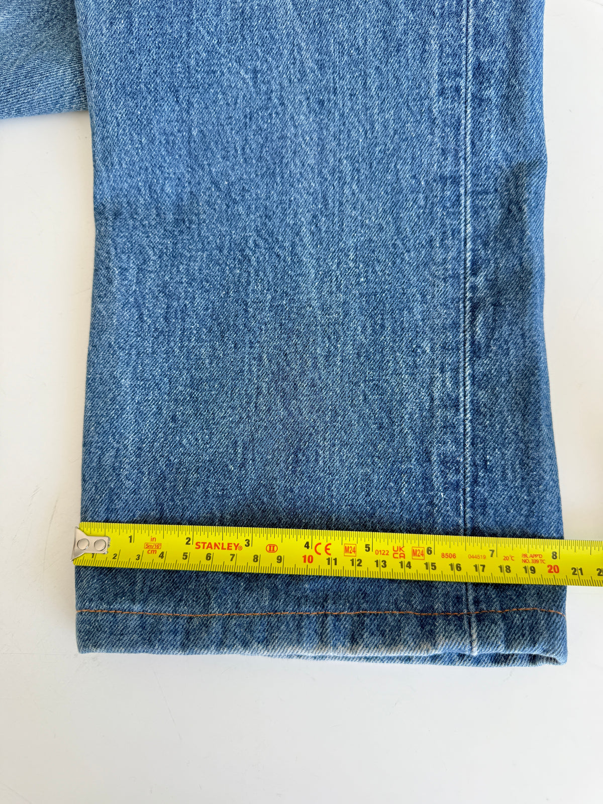 W31 L29 vintage Levis 501s 30/31” measured dark fade blue 90s 501s