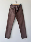 W25 L32 vintage Levis 501 25” measured brown 90s 501s