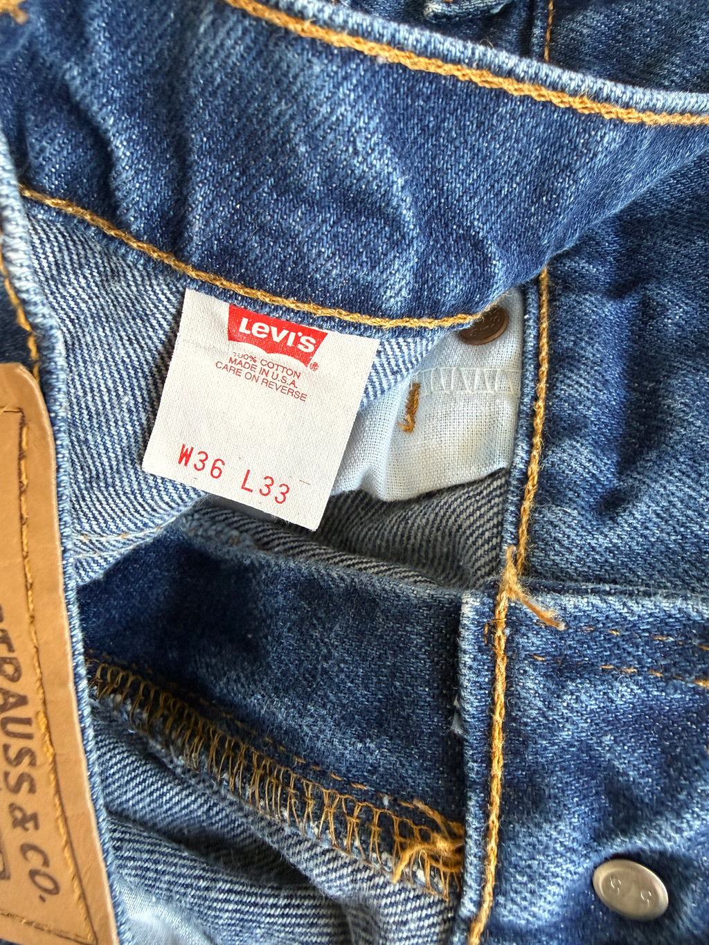 W33 L34 vintage Levis 517 33” measured waist raw blue 517s made in 90s USA