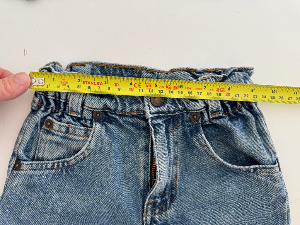 Kids Age 24 months vintage Levis 17” measured waist medium blue faded 90s denim