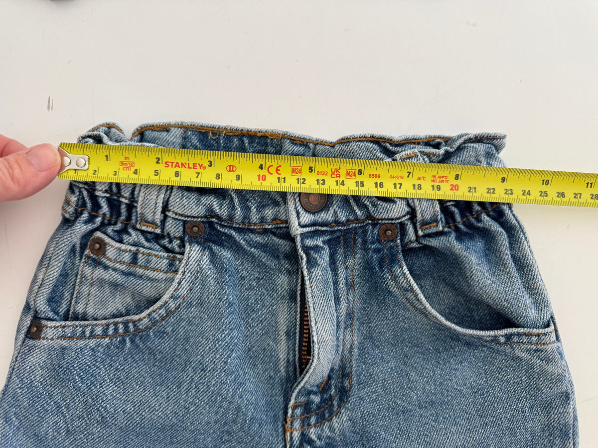 Kids Age 24 months vintage Levis 17” measured waist medium blue faded 90s denim