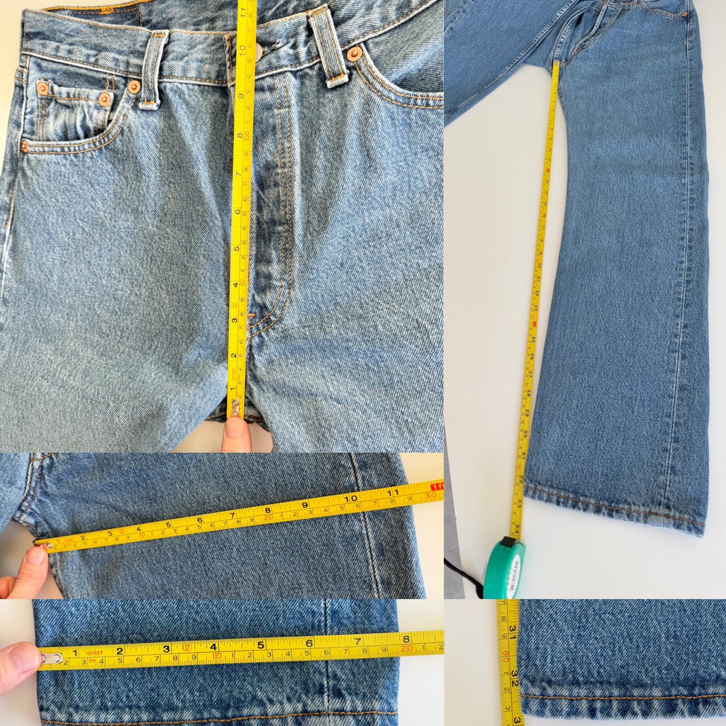 Levis 501 vintage w28 L32 medium blue 501s made in Spain straight leg jeans 501 27”/28” waist (febuk)