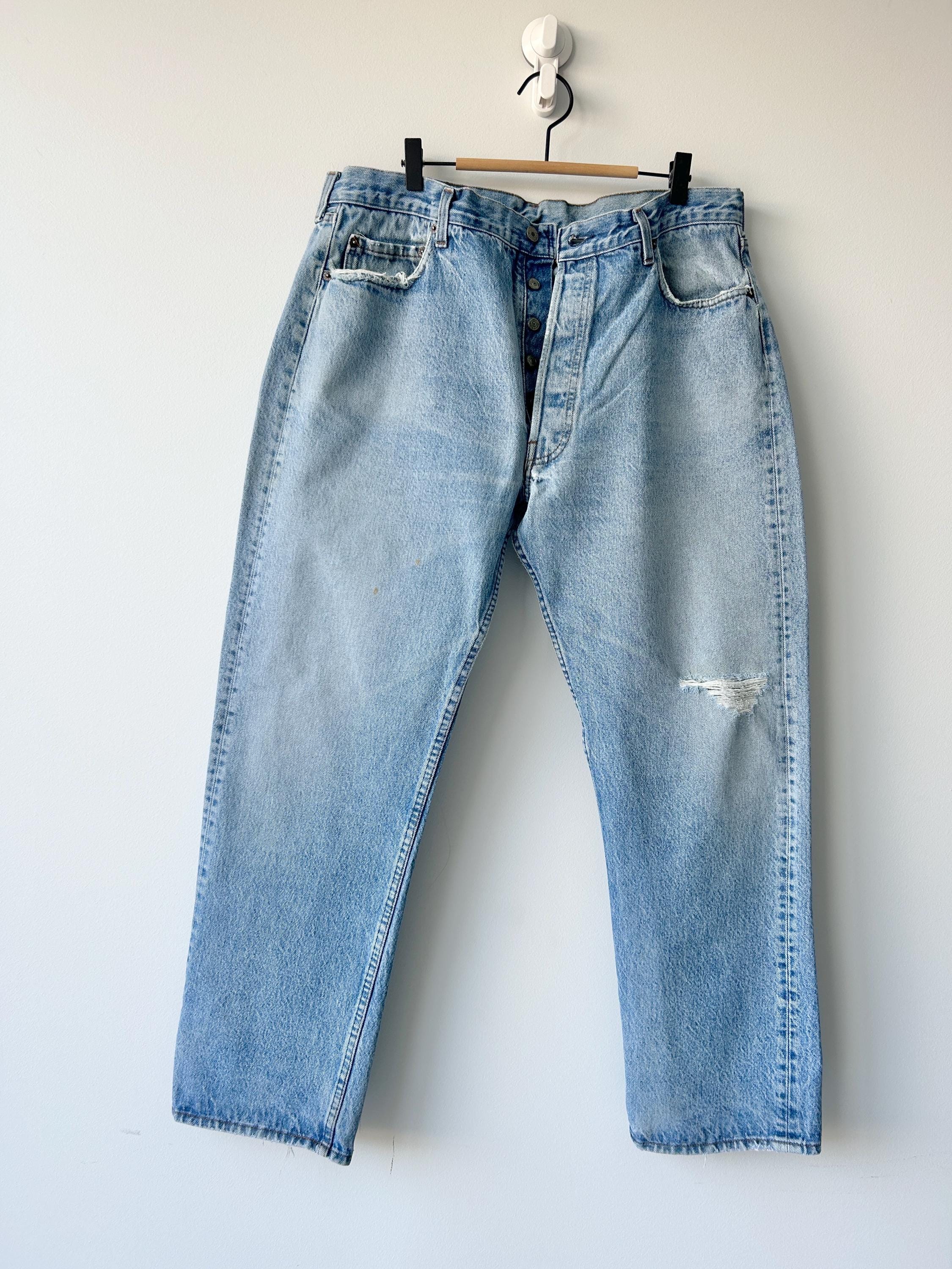Levis 501 vintage w36 L29 Levi’s 80s faded straight leg jeans made in USA 501 vintage 501 35”/36” waist decuk