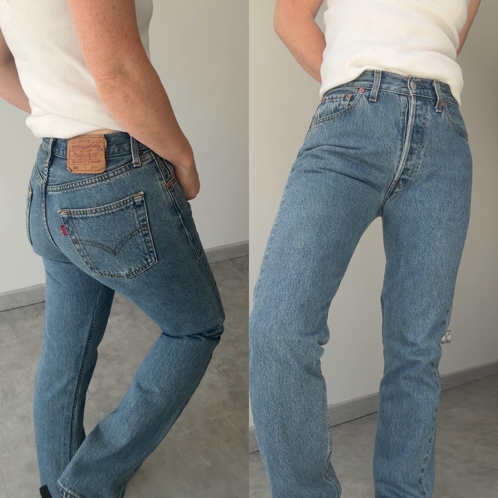 W27 L30 re done Levis 501 vintage 26-27” measured waist medium blue