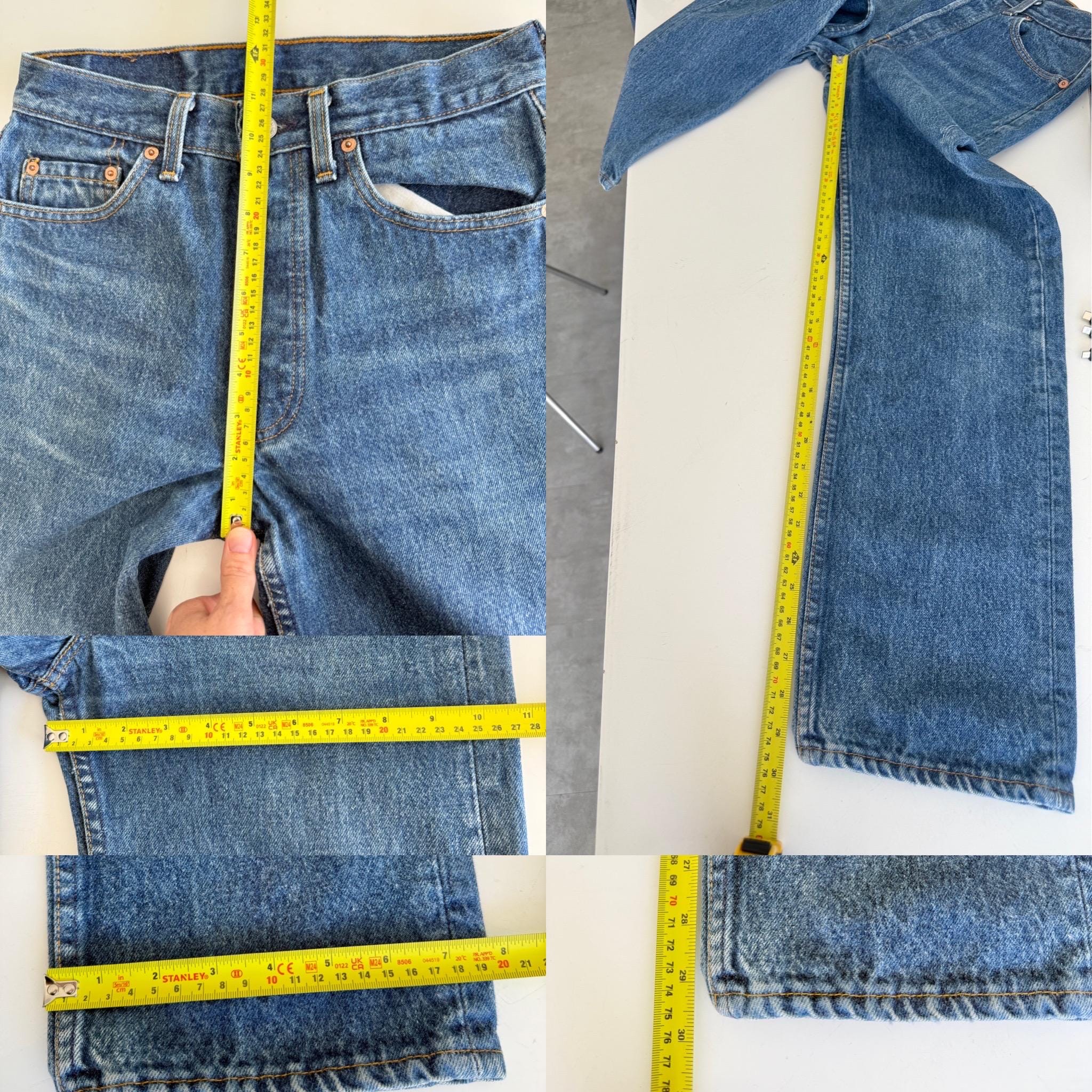 W27 L29 Levis 501 vintage 26-27” measured waist dark blue made in USA 90s