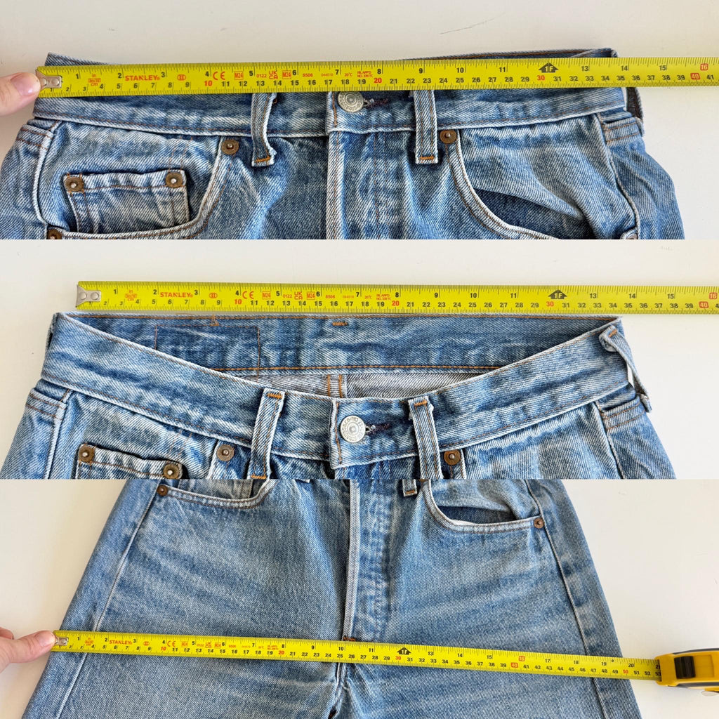 W27 L29 Levis 501 vintage 26-27” measured waist dark faded made blue made in 80s
