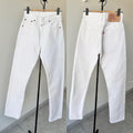 W23 L31 Levis 501 vintage 22-23” measured waist white made in USA 90s denim