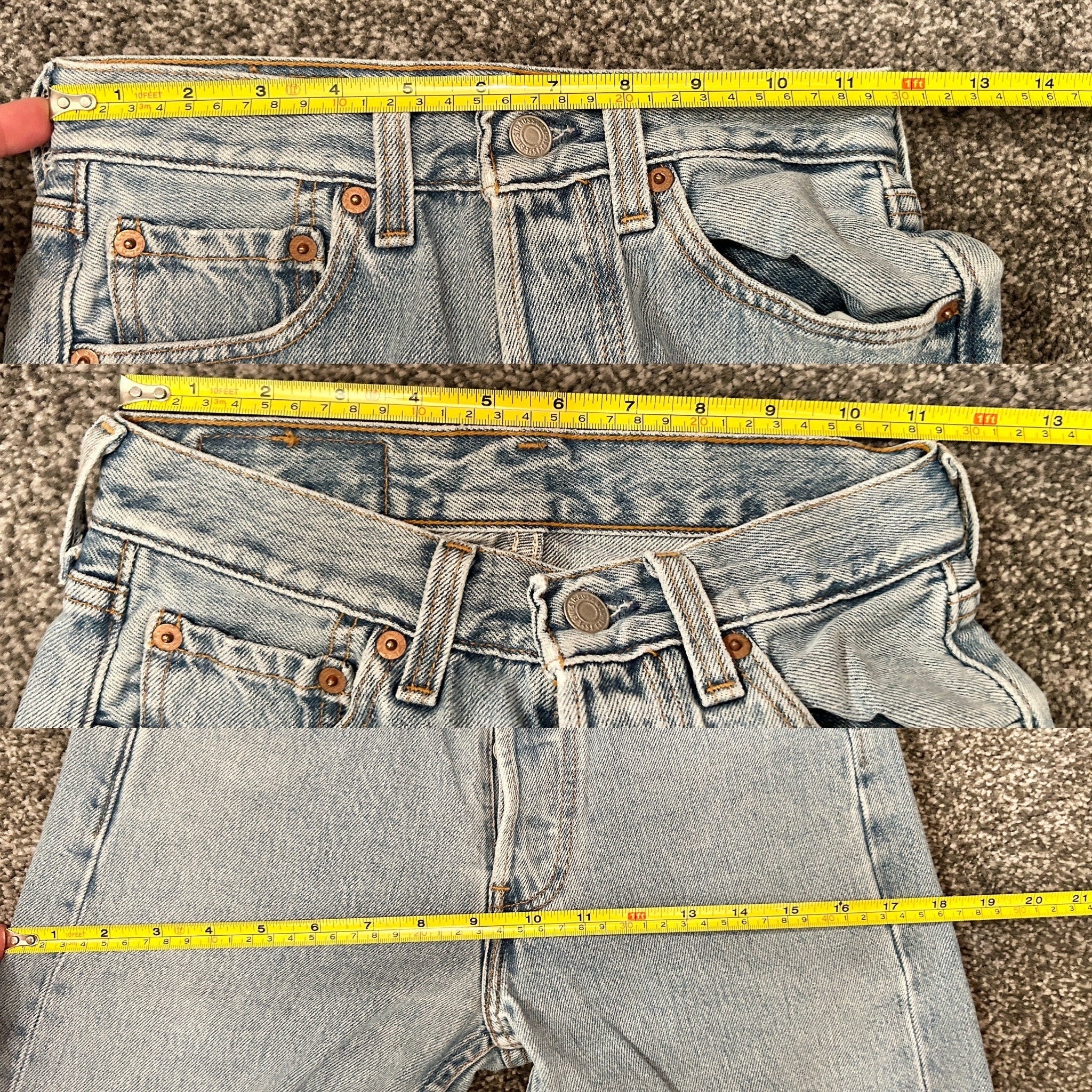 W23 L29 Levis 501 vintage light blue  stone wash faded blue made in USA 90s denim straight leg 501 vintage Levi’s