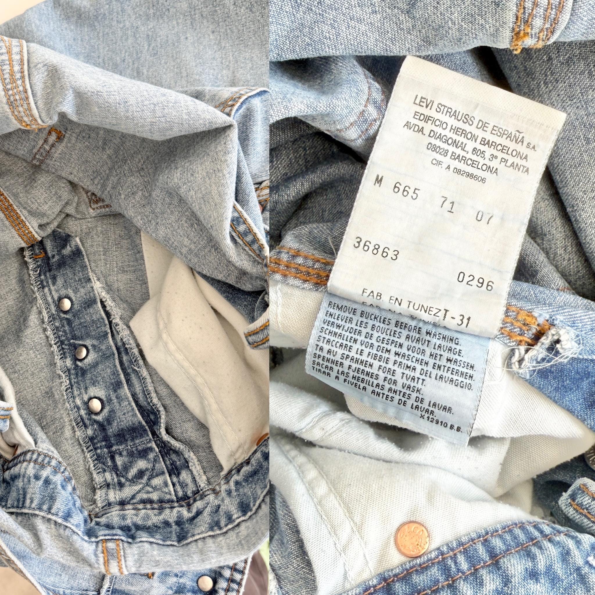 Levis overalls vintage dungarees tag size M Levi’s light faded blue faded straight leg made in 90s