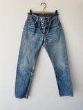 W25 L29 vintage Levis 501s 24/25” measured dark fade blue 501s