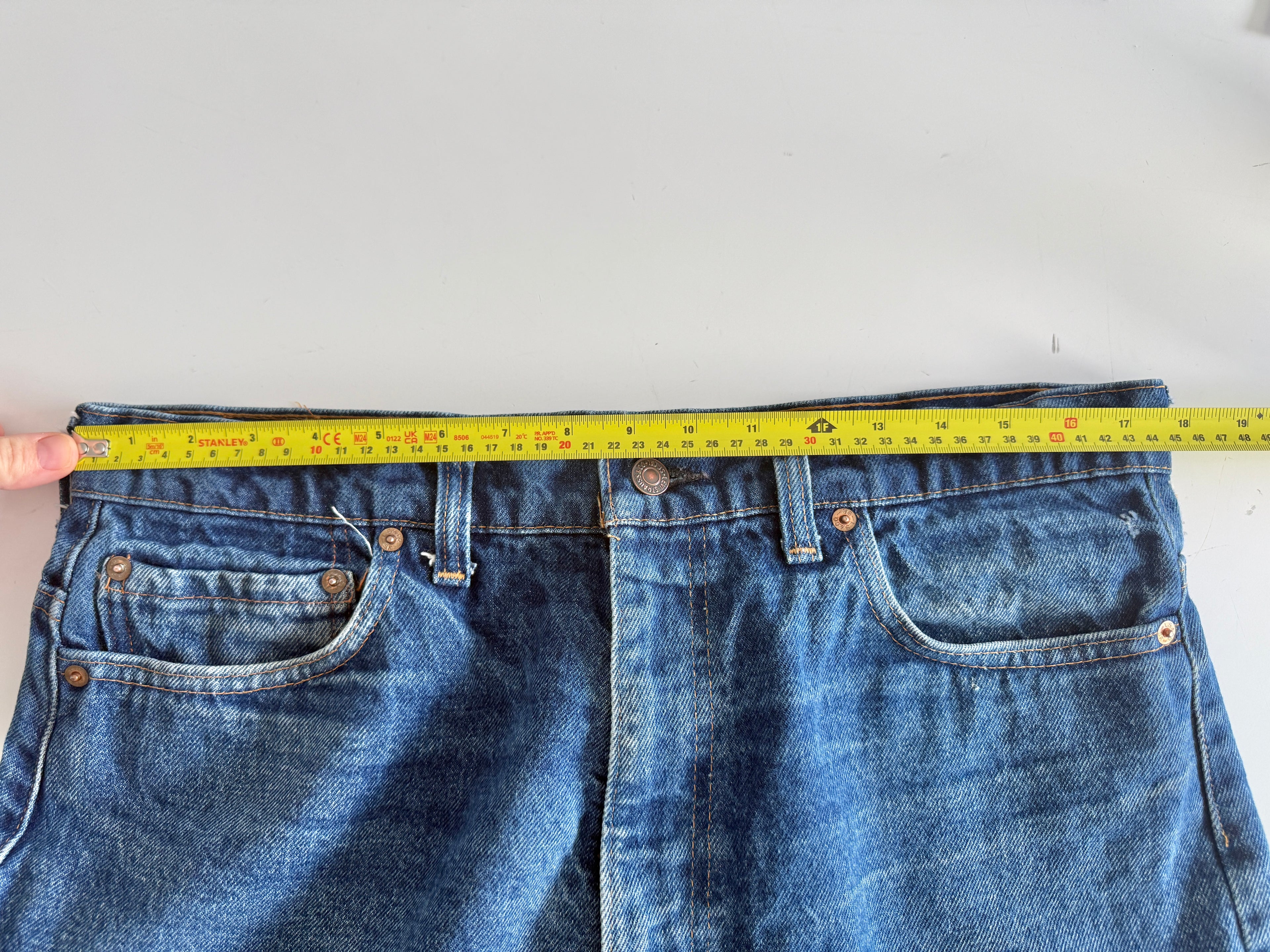 W34 L26 vintage Levis 517 34” measured light blue fade denim 90s Levi’s 517s USA