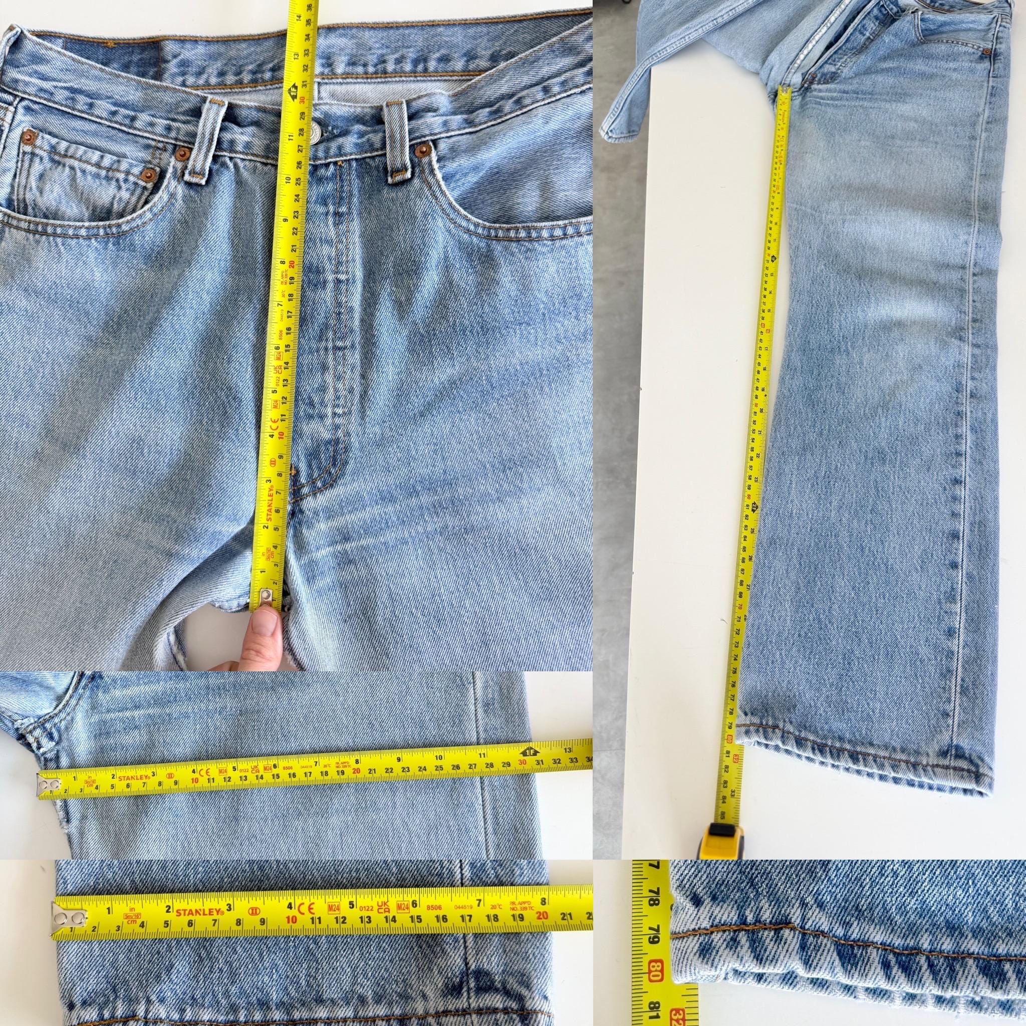 W30 L31 Levis 501 vintage 29-30” waist medium faded blue 501s made in Canada 90s