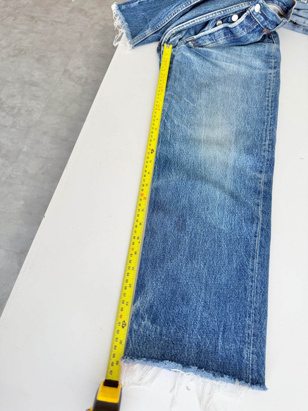 W28 L26 vintage Levis 501s 28” dark raw blue faded blue Levi’s 501 student fit early 90s