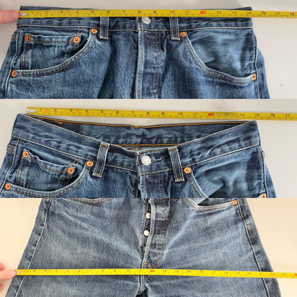 Levis 501 vintage w30 L35 dark faded blue 501s straight leg jeans 501 29”/30” waist