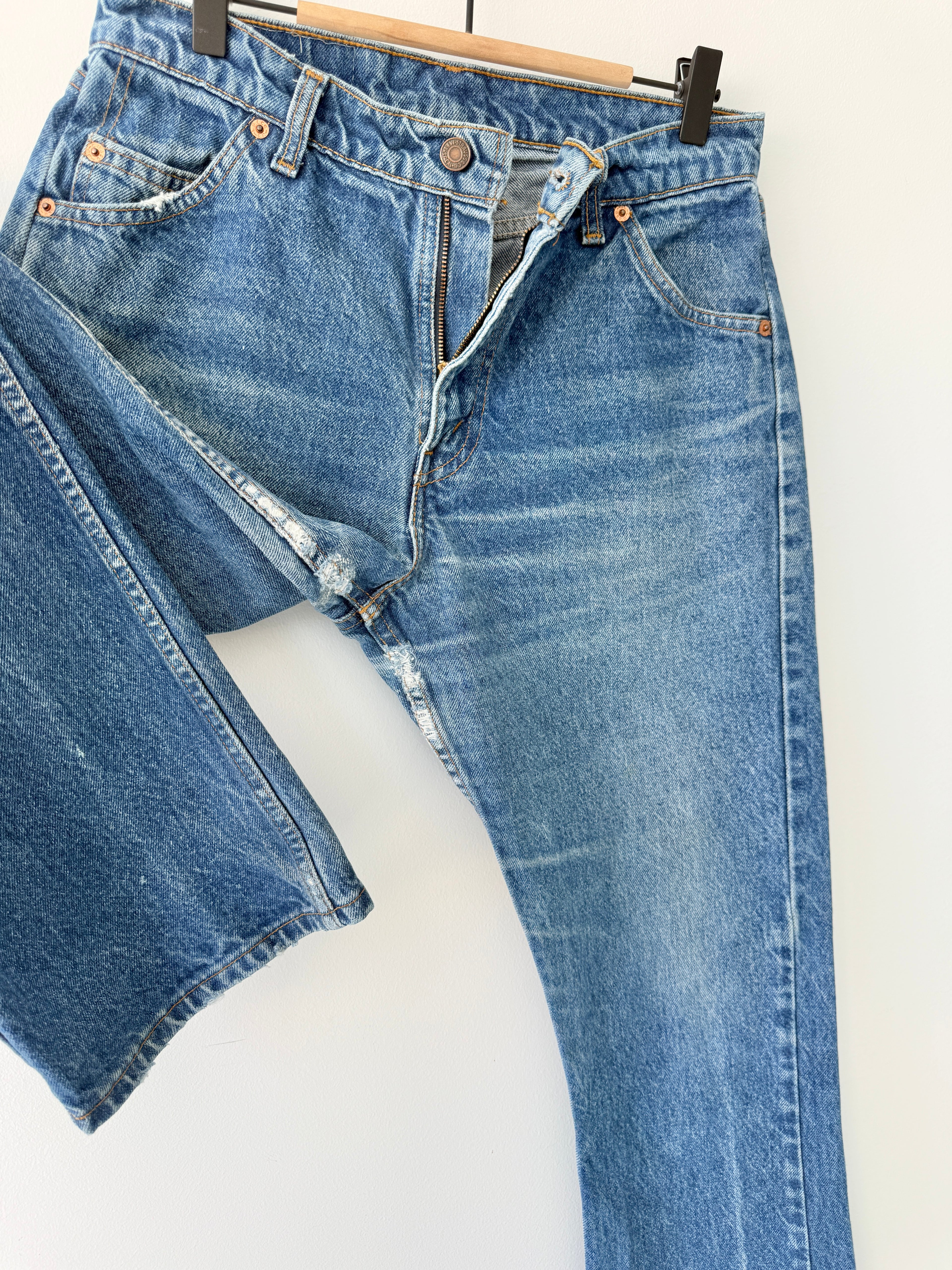 W28 L31 vintage Levis 517 28/29” measured dark fade blue denim Levi’s 517s