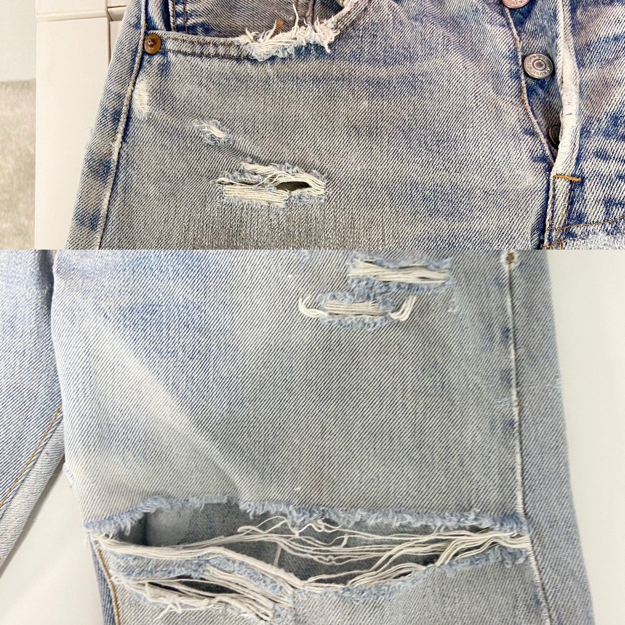 w25 L33 Distressed faded Selvedge redline Levi’s 501 Vintage 80s Levi’s 501