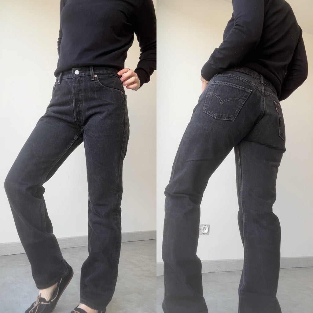 w28 L29 Black Vintage Levi’s 501 made in Mexico 90s straight leg