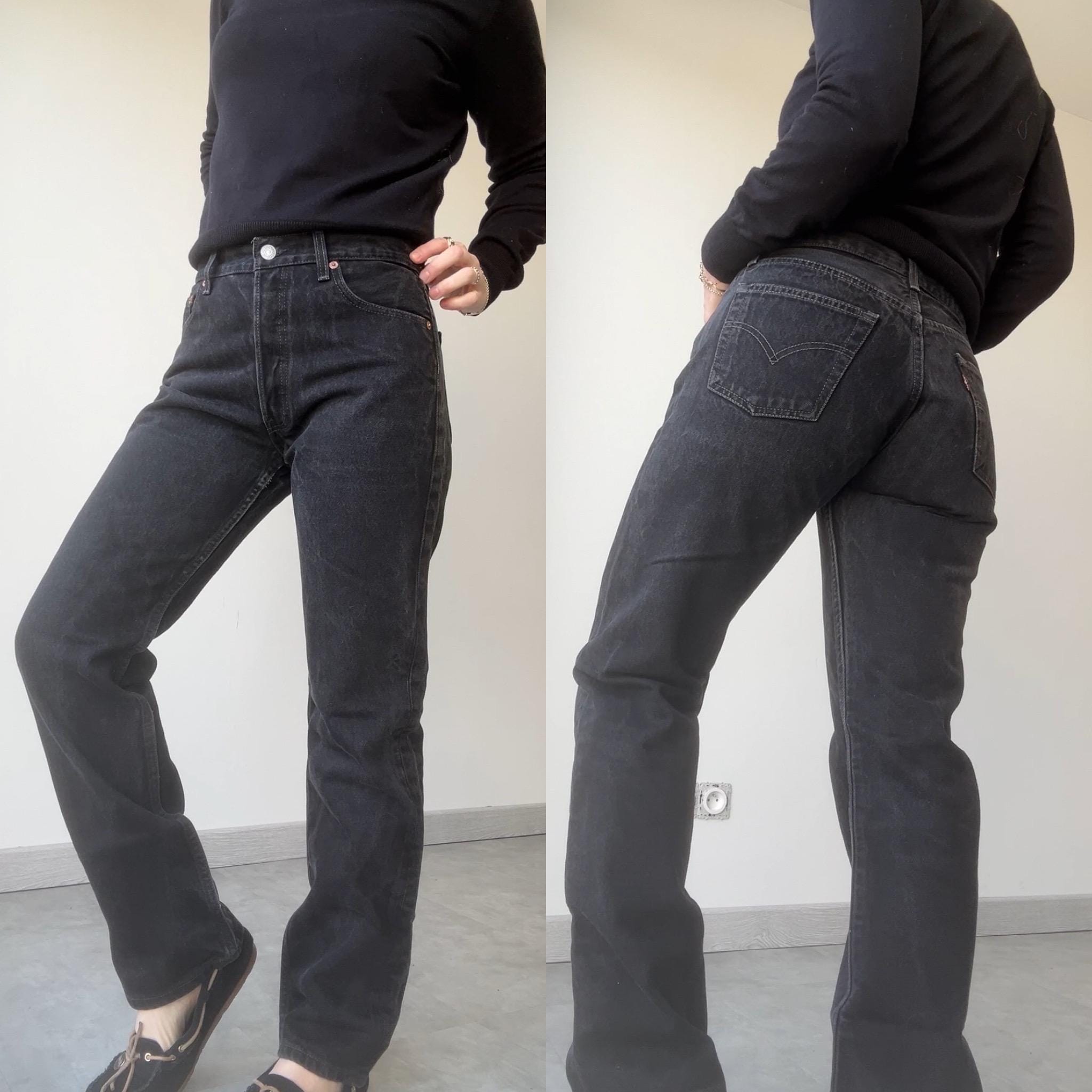 w28 L29 Black Vintage Levi’s 501 made in Mexico 90s straight leg