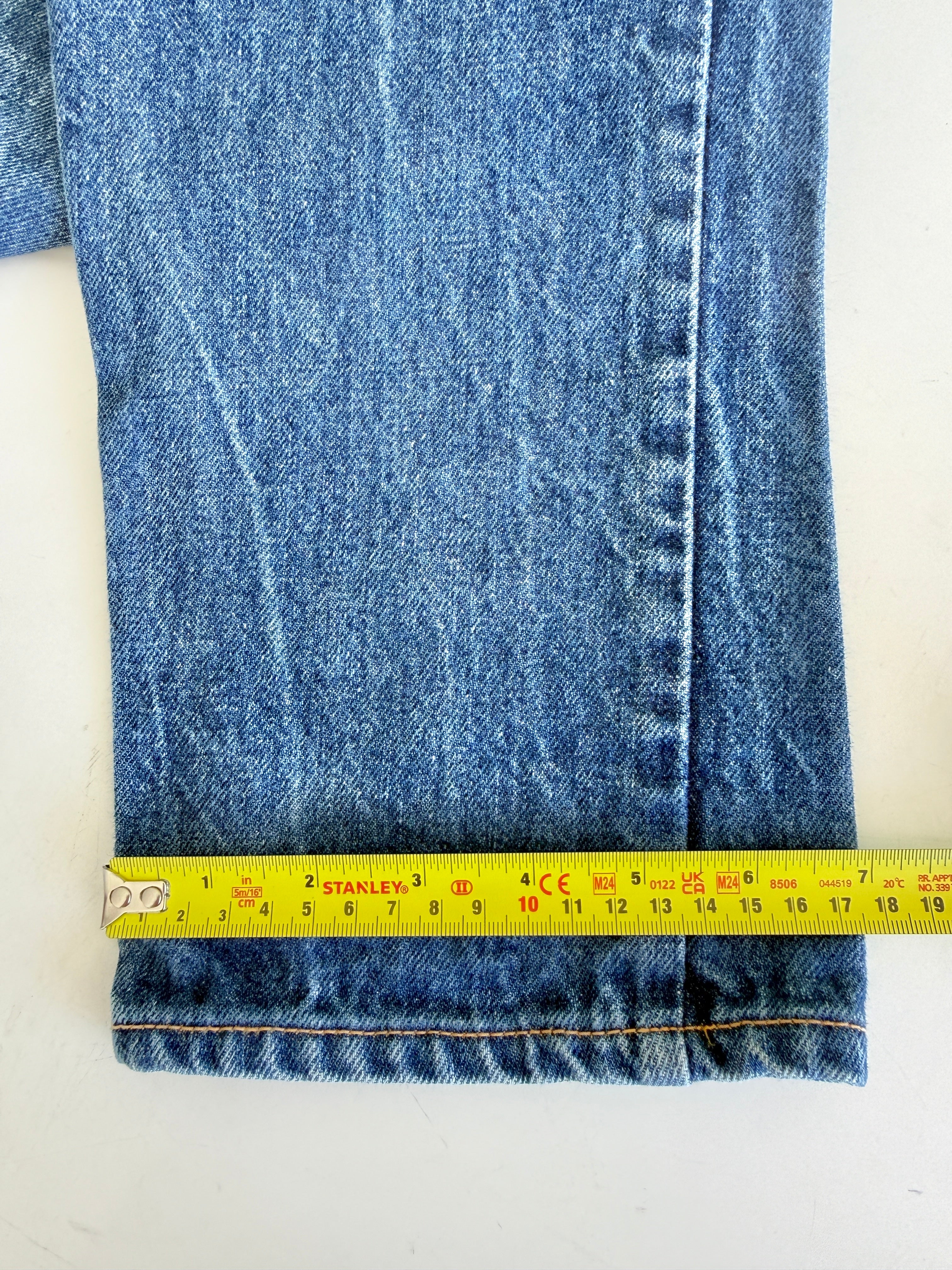 W27 L30 vintage Levis 631 26-27” measured dark faded blue denim orange tab 80/90s Levi’s 631s
